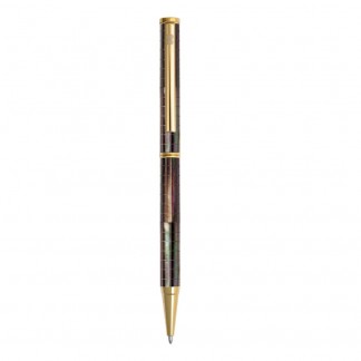 Tahitian Black Pearl Signature Pen- Engrave Checked - Tatinium Gold plated-INSPIRED